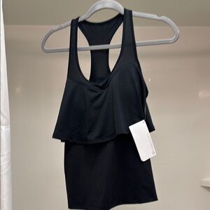 Black Layered Tank Top